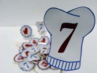 Bakery Party theme Cup cake toppers